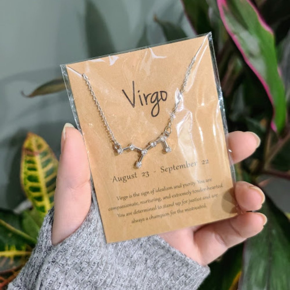 Virgo Astrology Constellation Star Necklace